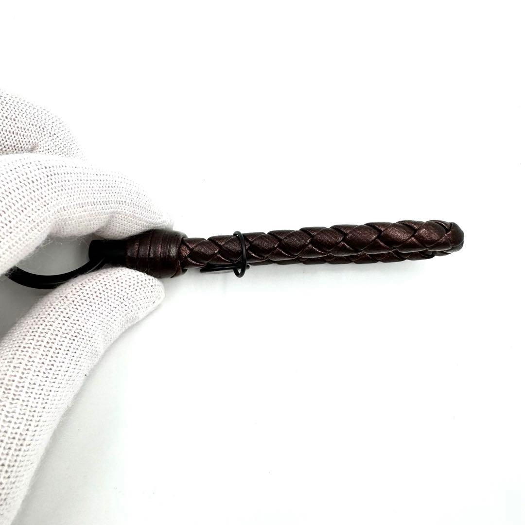 美品✨BOTTEGA VENETA キーリング　ブラウン　レザー