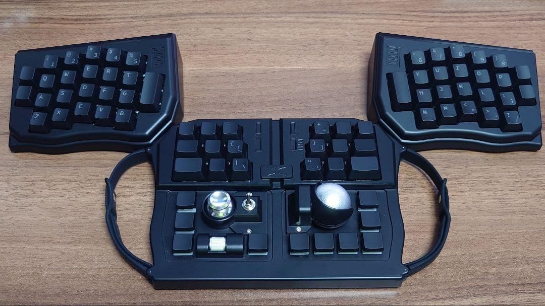 トラックボール付キーボード★保証3ヶ月/導入30日★GrabShell黒/箱難有