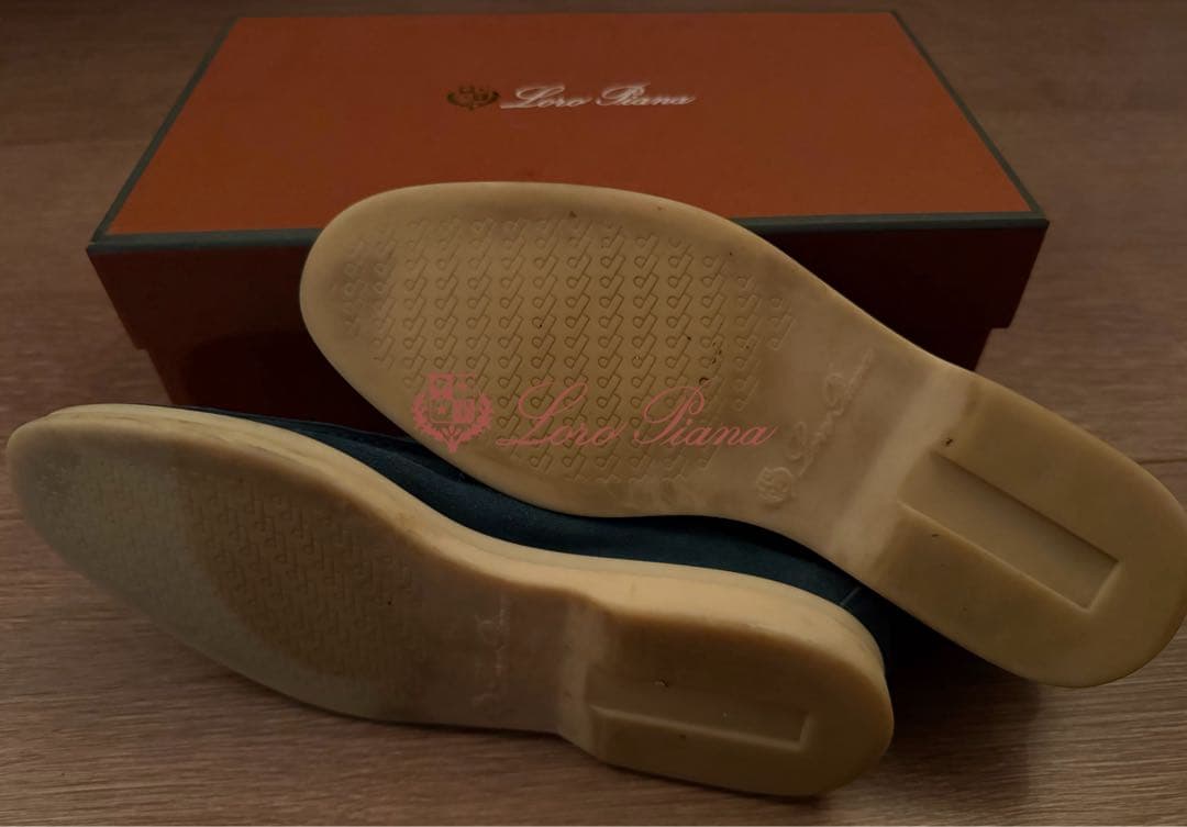 ロロピアーナ サマーチャームウォーク モカシン ブルー38美品