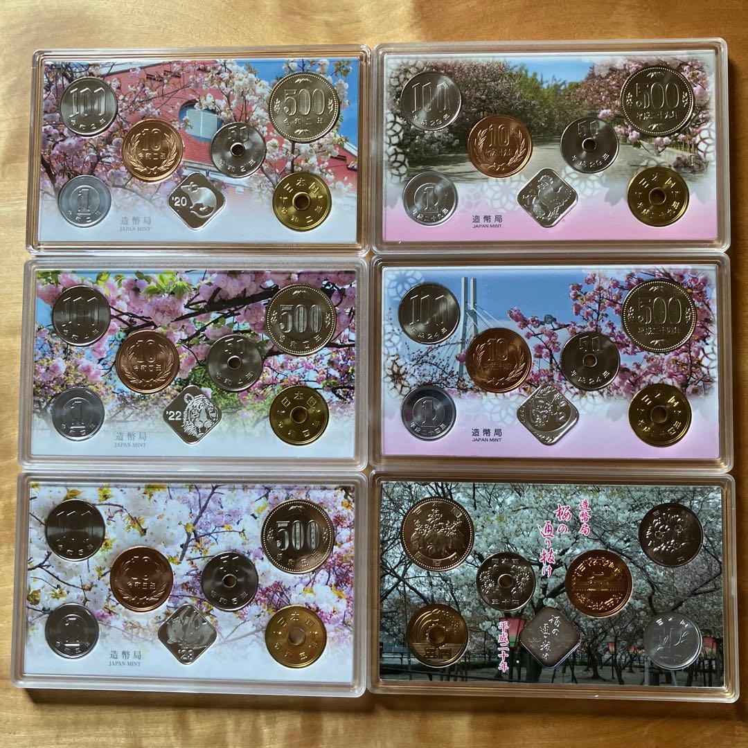 桜の通り抜け記念硬貨　6セット
