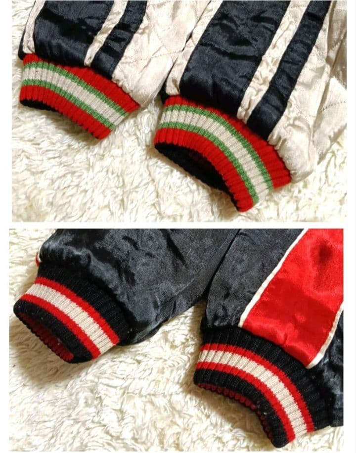 ♦1/4迄♦梵殷 ファイン スカジャン 赤黒 リバーシブル 龍 虎 刺繍