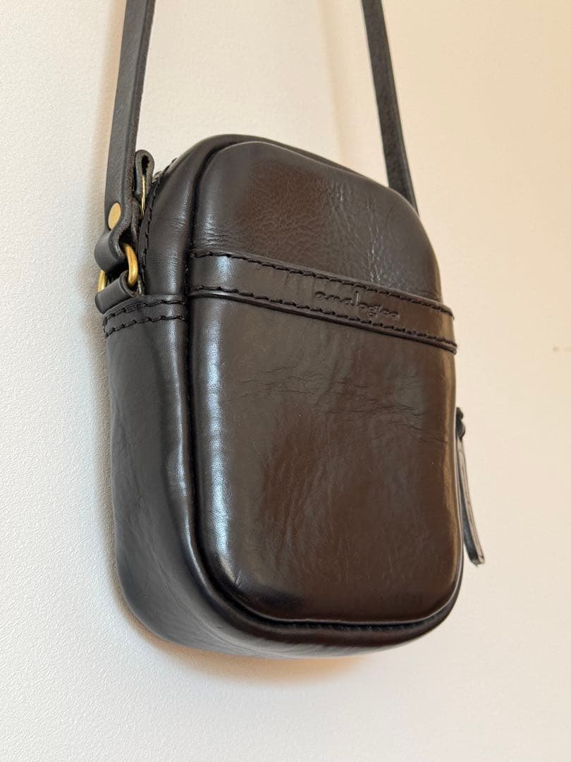 【美品】アナロジコ analogico ポケットミニショルダー バッグ ブラック