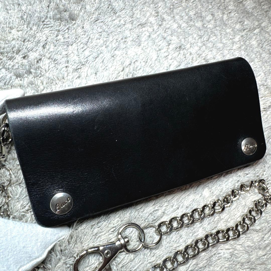 【美品】Buco 長財布 本革 レザー ウォレットチェーン トラッカーウォレット