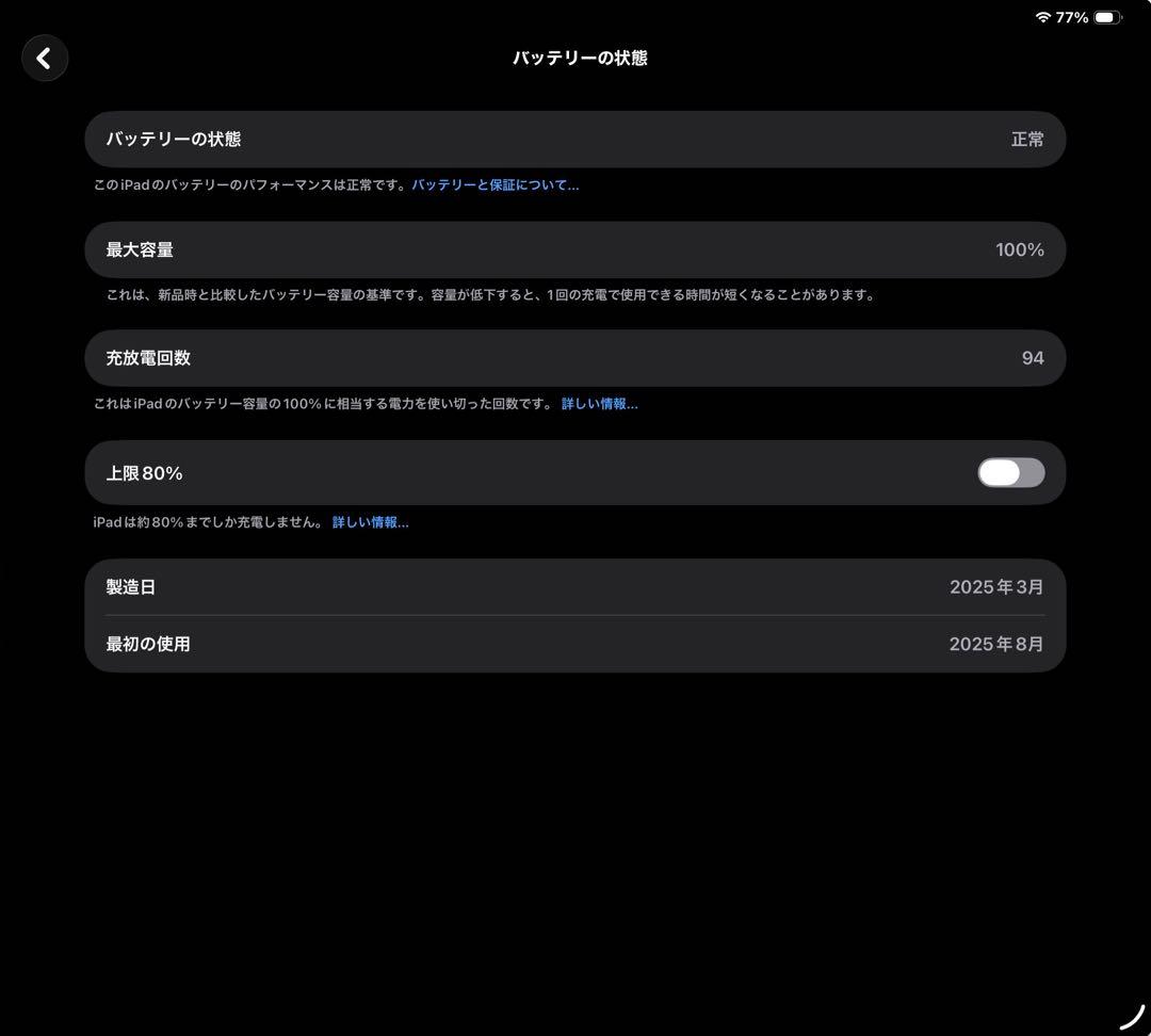 iPad Pro 11 (M4モデル）256GB Wi-Fi スペースグレー