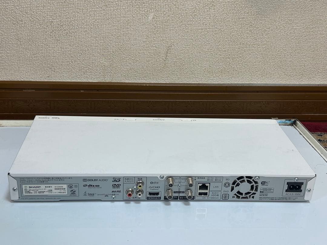 AQUOS BD WW1100レコーダー HDD搭載 2017