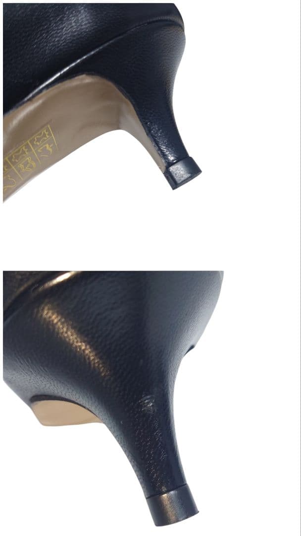 美品 ファビオルスコーニ ポインテッドトゥ パンプス 36 黒