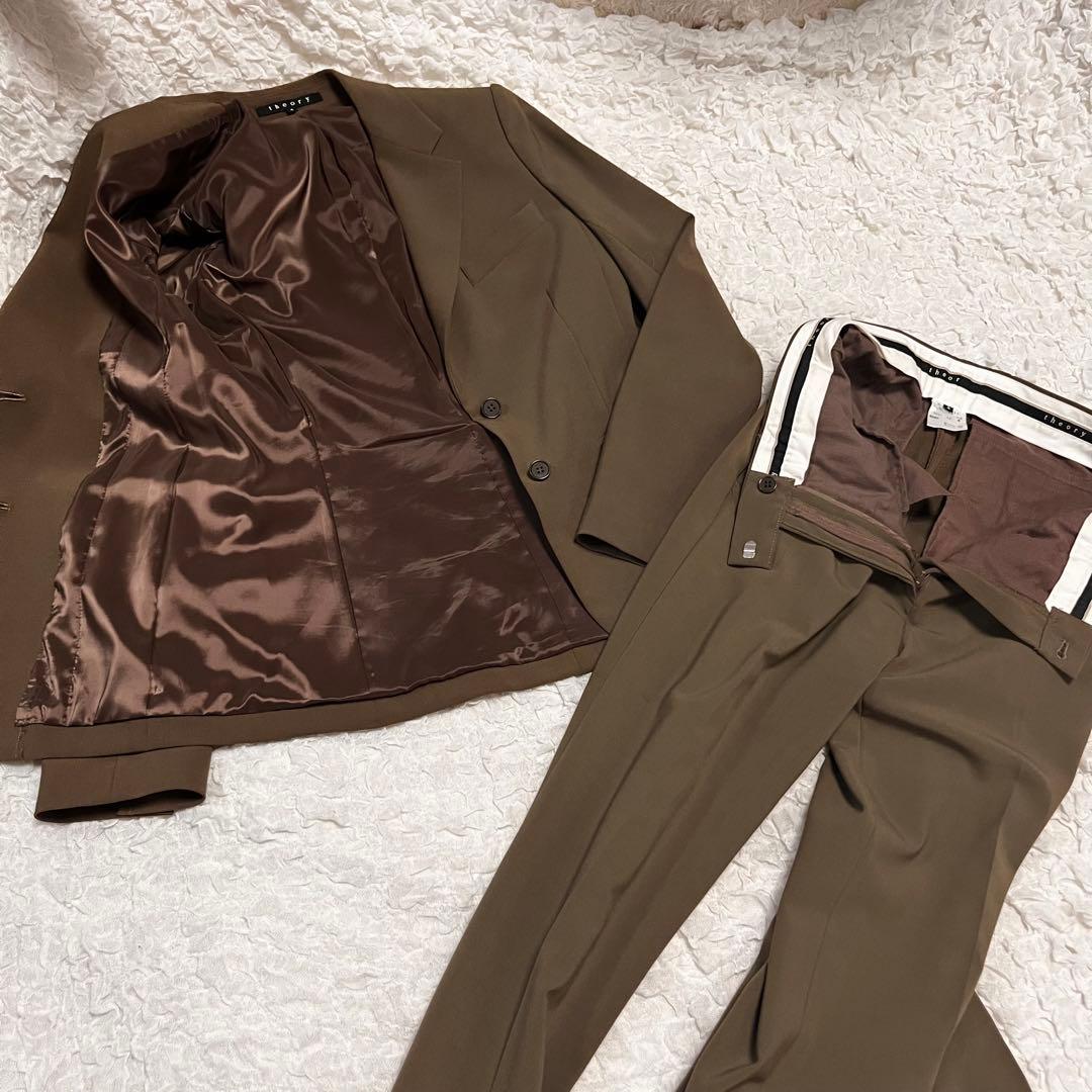 L 表裏 ストレッチ【Theory セオリー】セットアップ パンツ スーツ 茶色