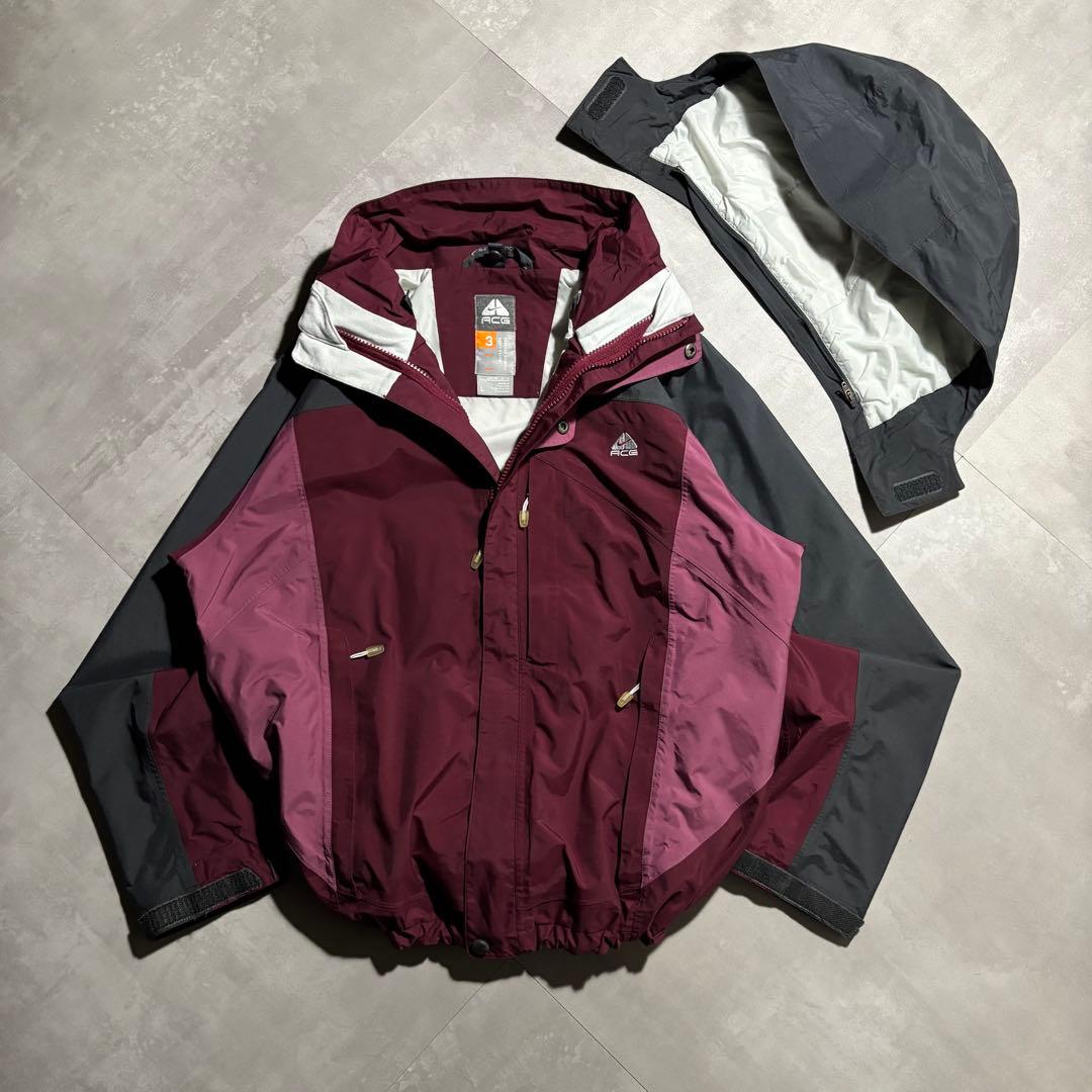 00s NIKE ACG ナイキ　マウンテンパーカー　ナイロンジャケット　小豆色