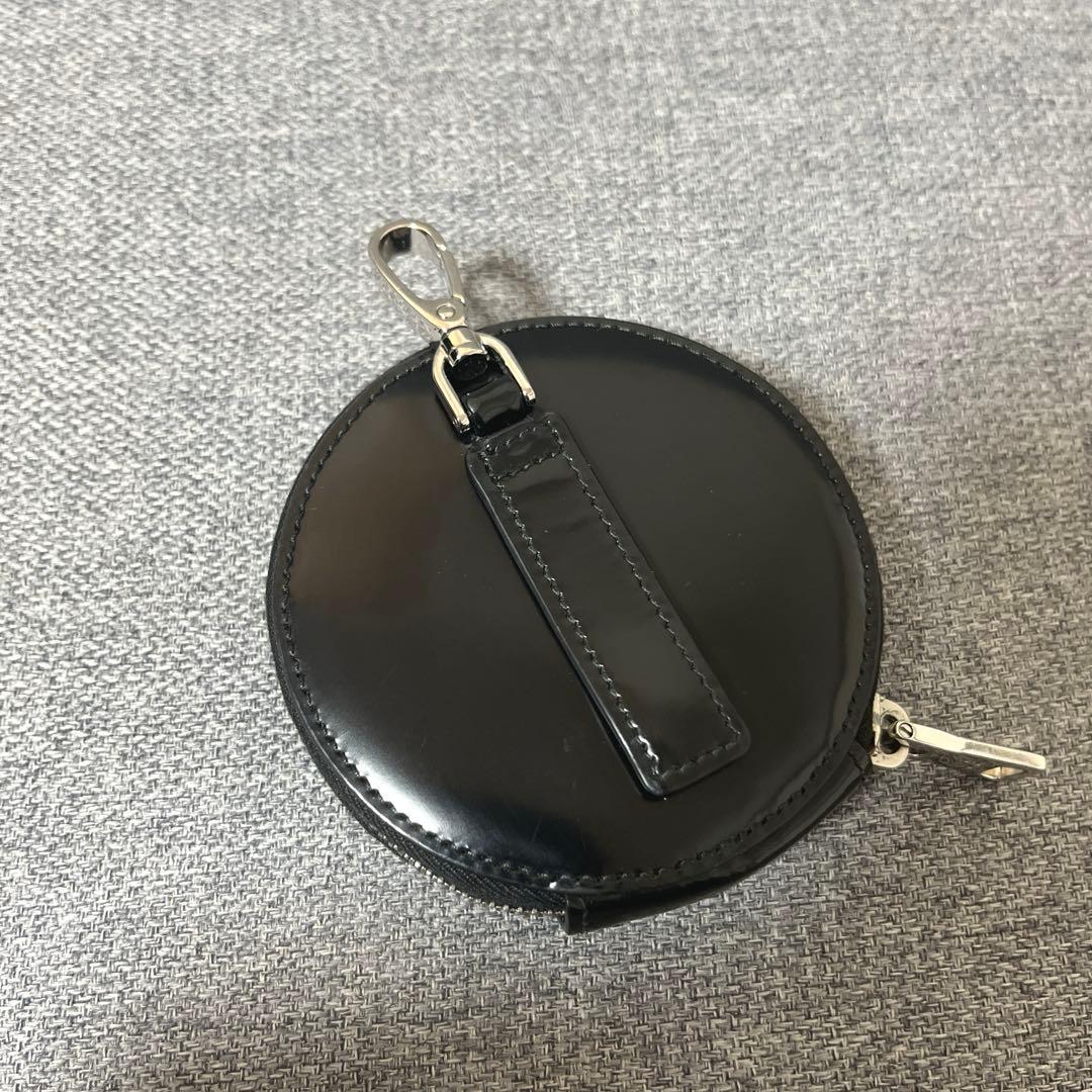 【美品】PRADA ラウンド ケース 黒 レザー