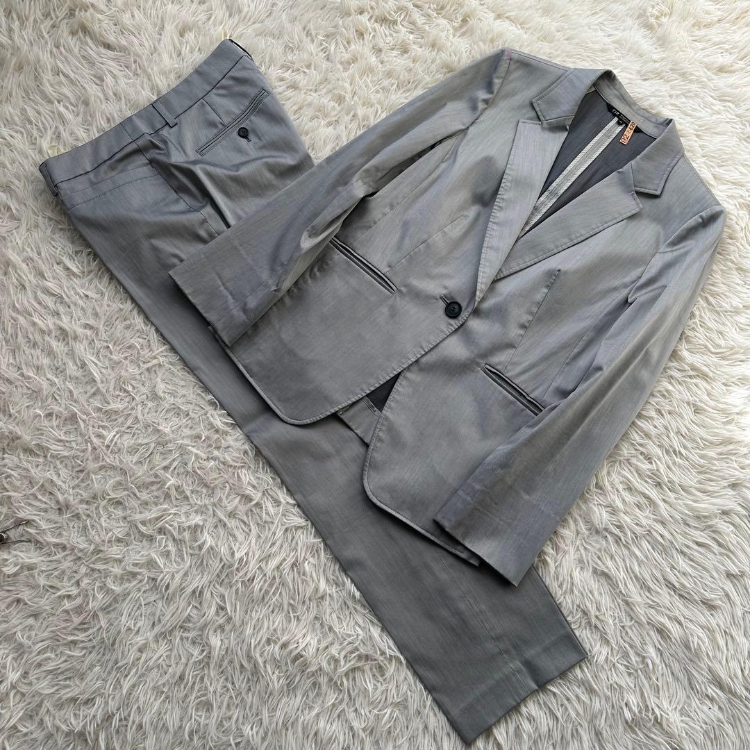 美品✨23区　パンツスーツ　グレー　ストレッチ　大きいサイズ　セレモニー　44