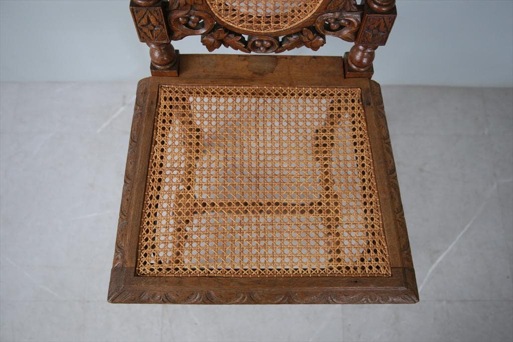 フランスアンティークバロック様式サロンチェア/木製ダイニングイス(90-30-3