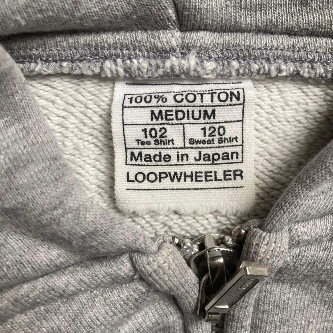 5*6様 ループウィラー LOOPWHEELER LW09 グレー パーカー M