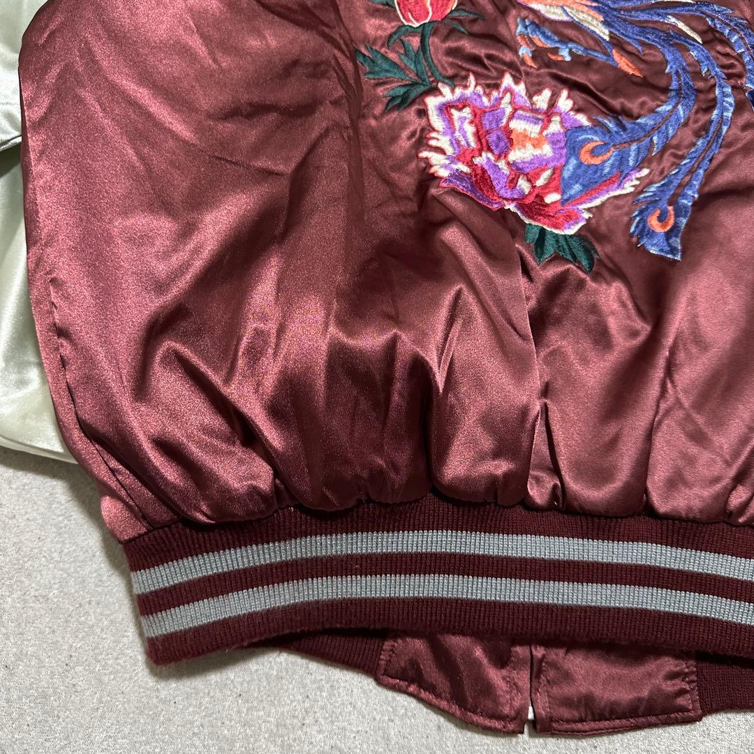 専用★LL 大きいサイズ✨　星姫　スカジャン　鳳凰　エンジ　レッド　キルティング