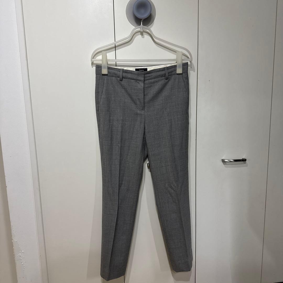 【美品】【Theory】グレー ビジネスパンツスーツ（上下）