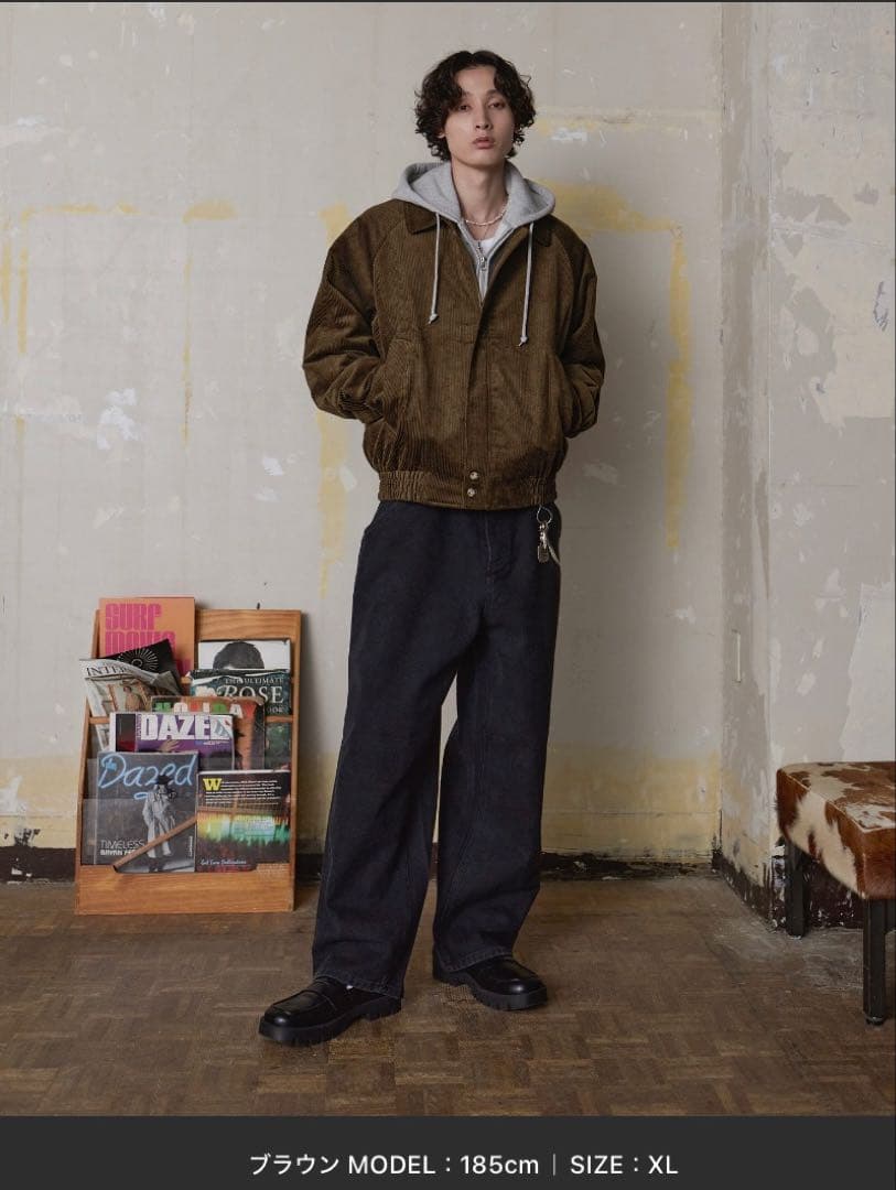 コーデュロイ スタンドネック ジャンパー