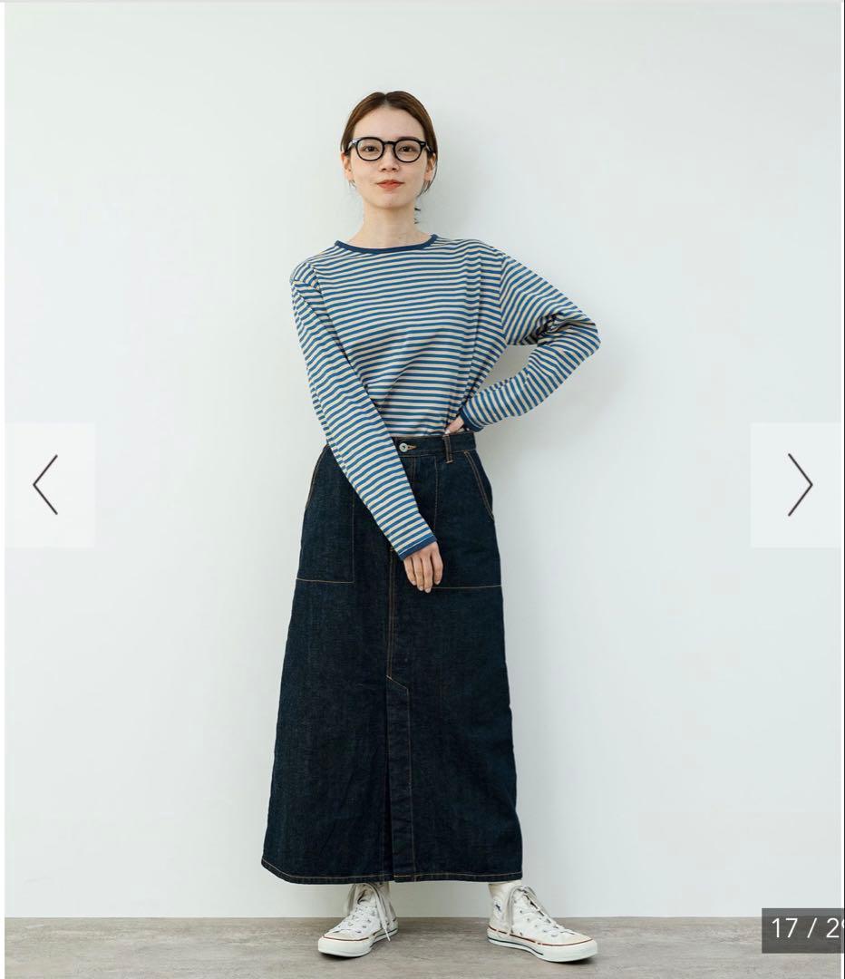 PAR ICI KLASSISK 〇カイハラデニム ロングスカート