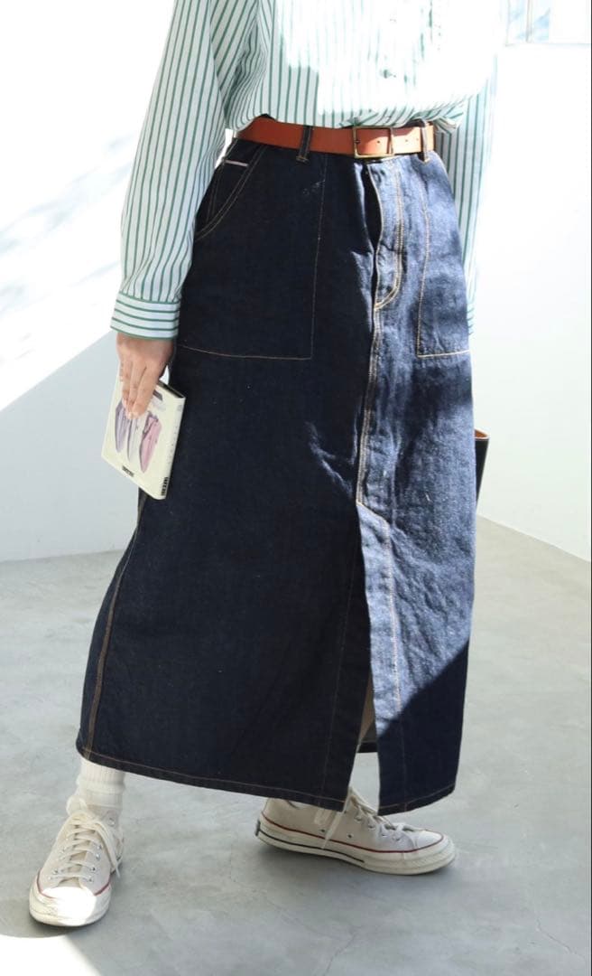 PAR ICI KLASSISK 〇カイハラデニム ロングスカート
