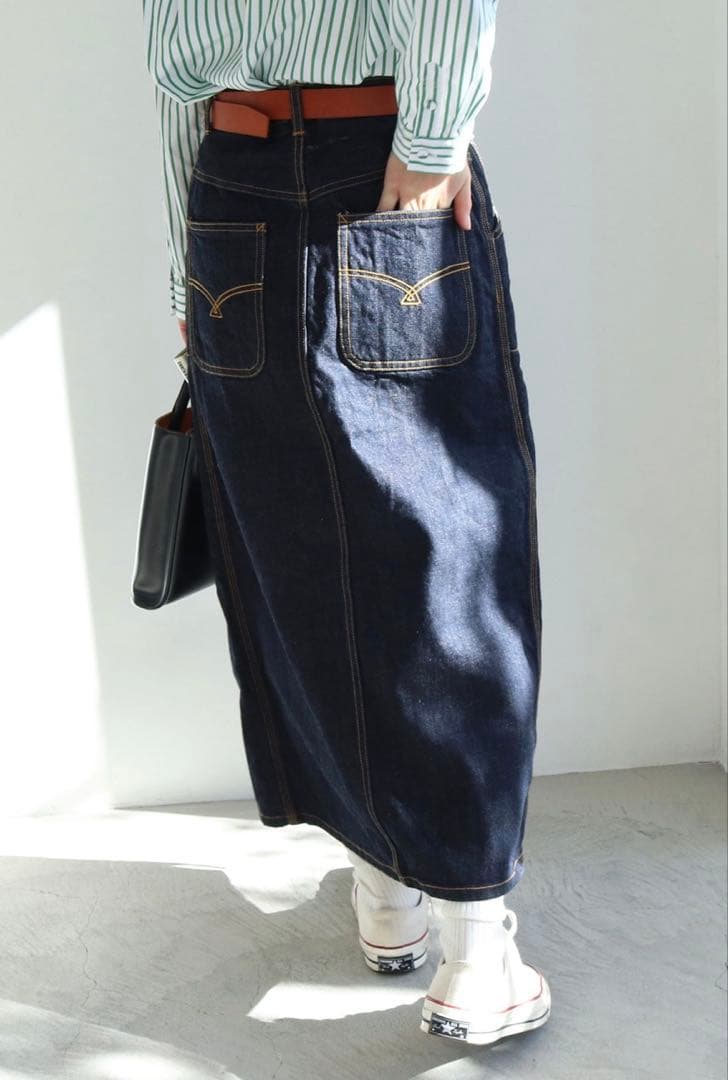 PAR ICI KLASSISK 〇カイハラデニム ロングスカート