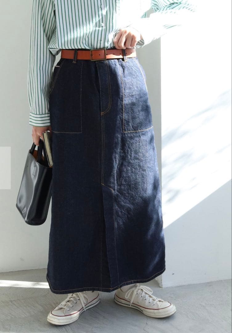 PAR ICI KLASSISK 〇カイハラデニム ロングスカート