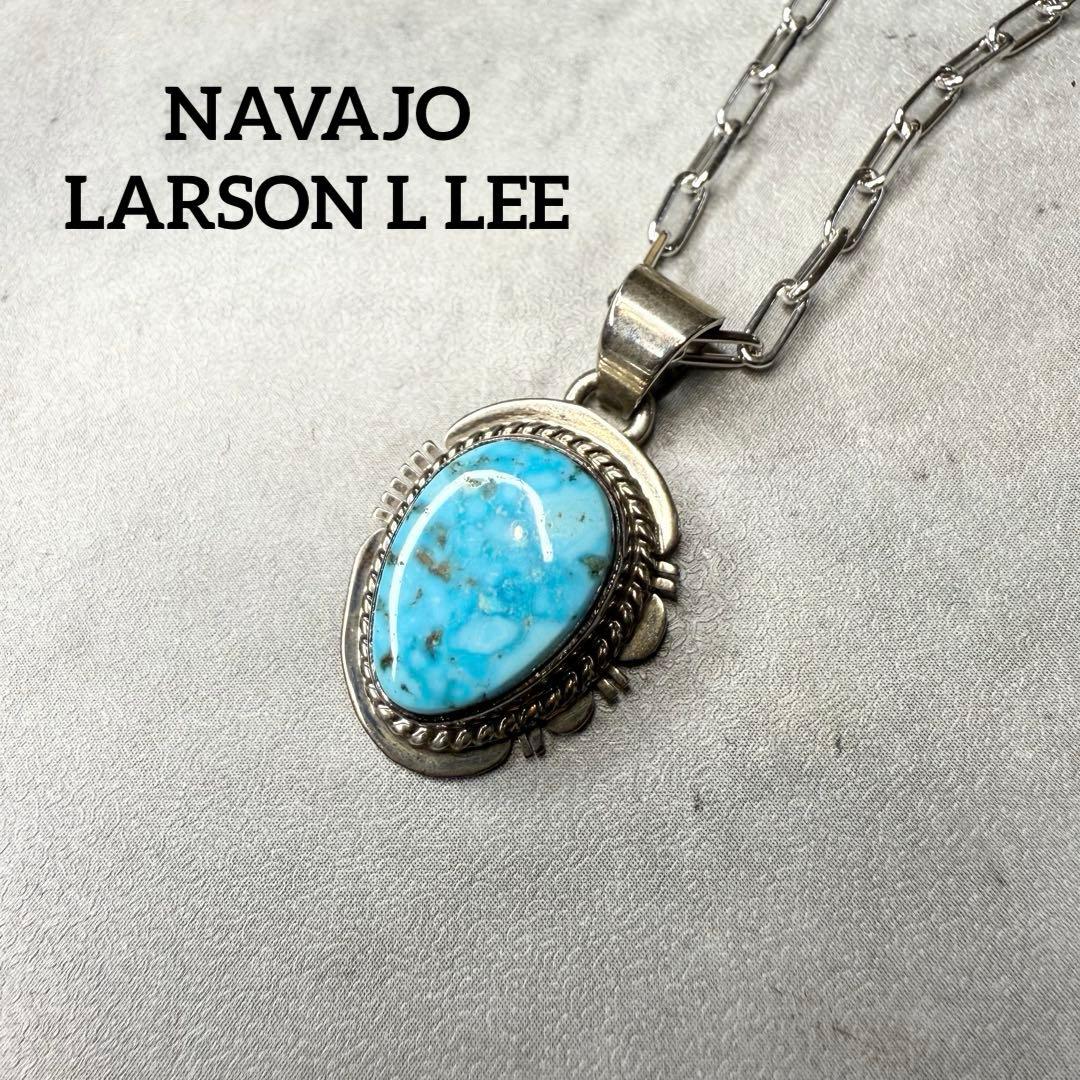 NAVAJO LARSON L LEE ナバホ ターコイズネックレス ナバホ