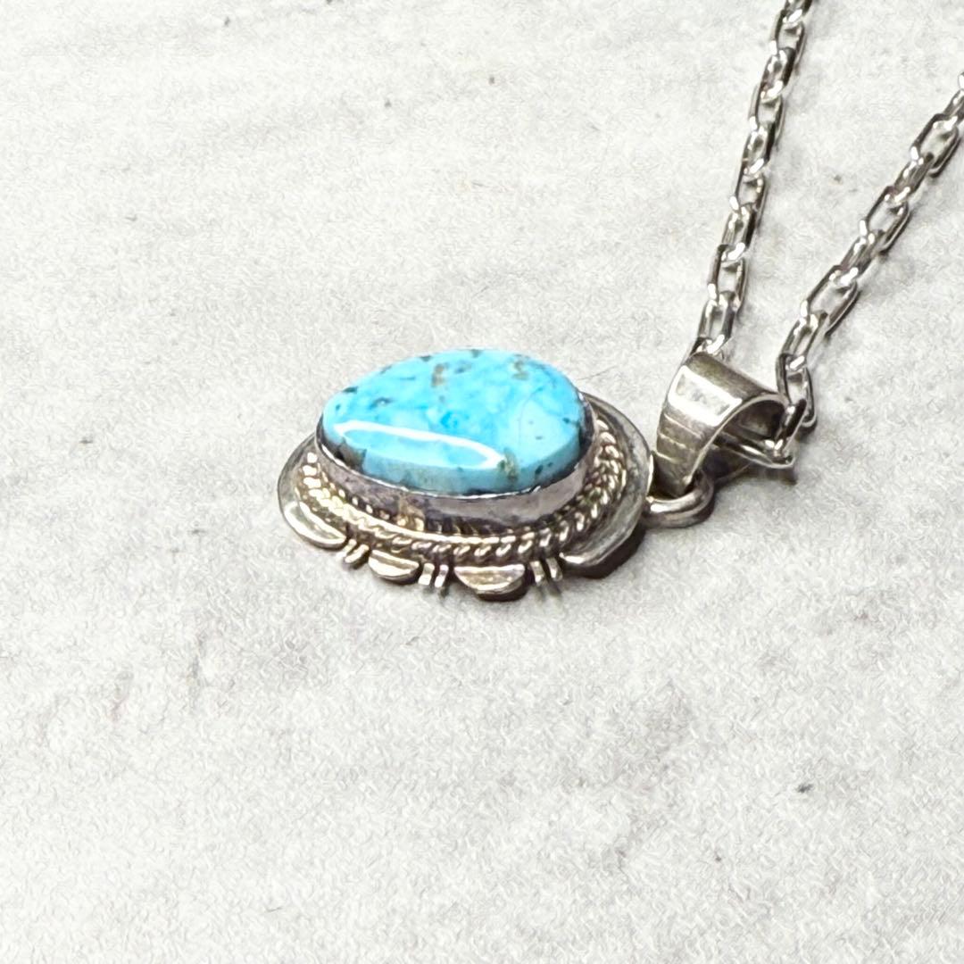 NAVAJO LARSON L LEE ナバホ ターコイズネックレス ナバホ