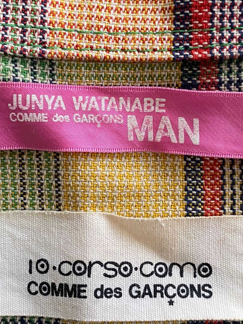 ジュンヤワタナベ　コムデギャルソン　コルソコモ　スタッズ　チェックトートバッグ