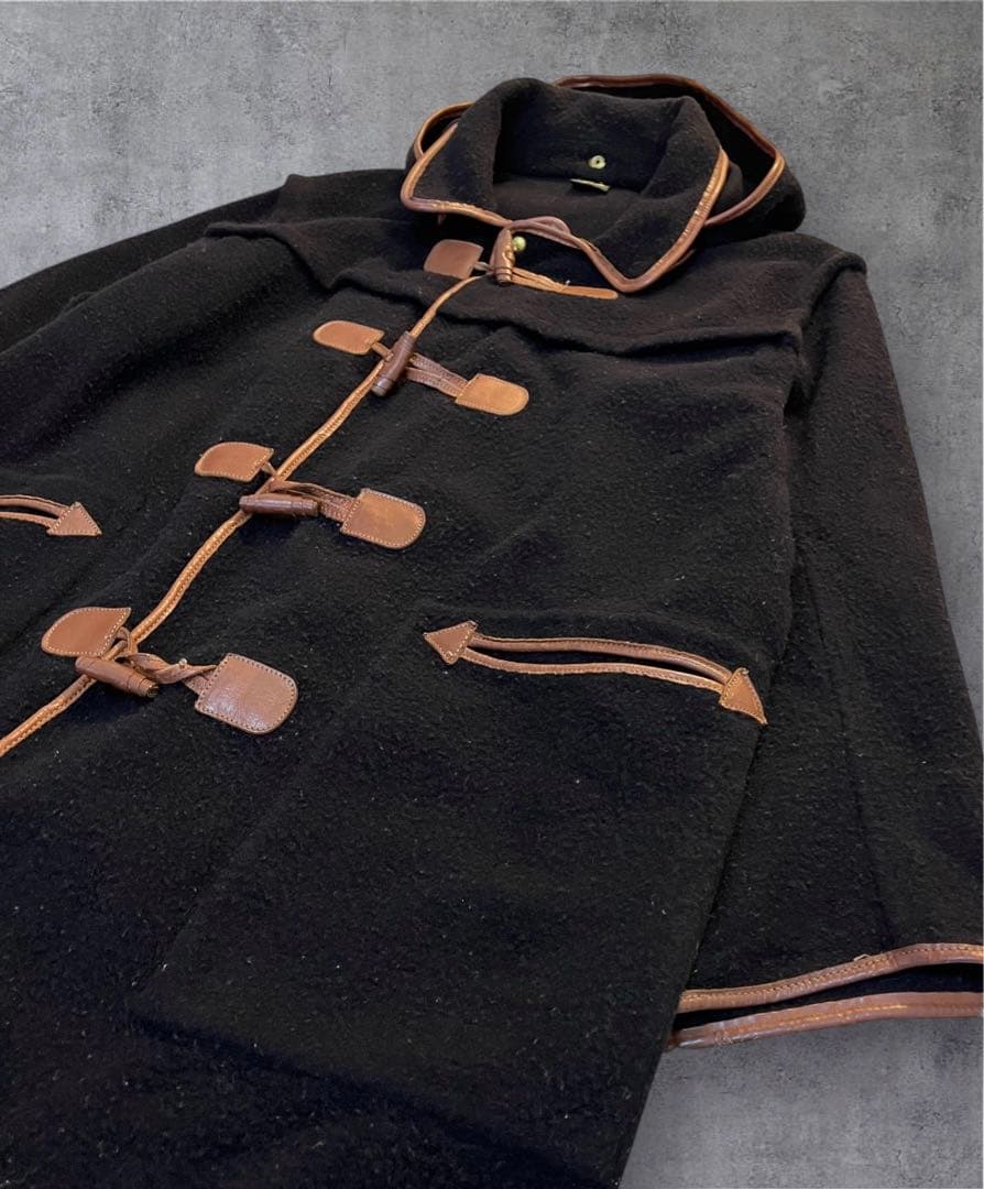 【希少ヴィンテージ】イルビゾンテ レザー×ウール ダッフルコート 2way