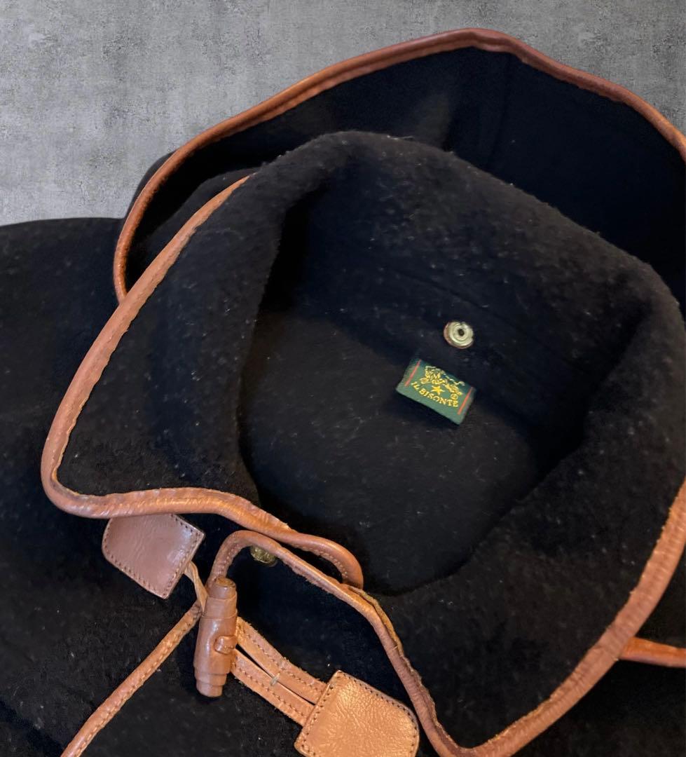 【希少ヴィンテージ】イルビゾンテ レザー×ウール ダッフルコート 2way