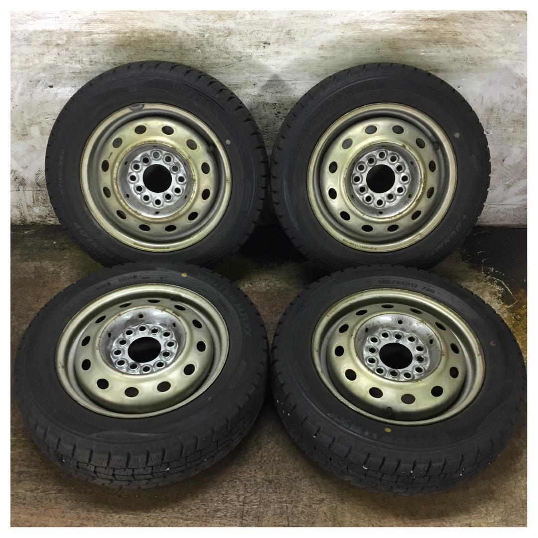 専用148 DUNLOP WM02 155/65R13 8分目 スタッドレス