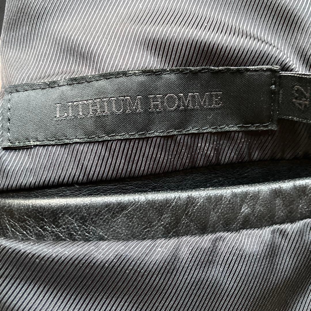 Lithium Homme リチウムオム　 レザー　ダブルライダース 42