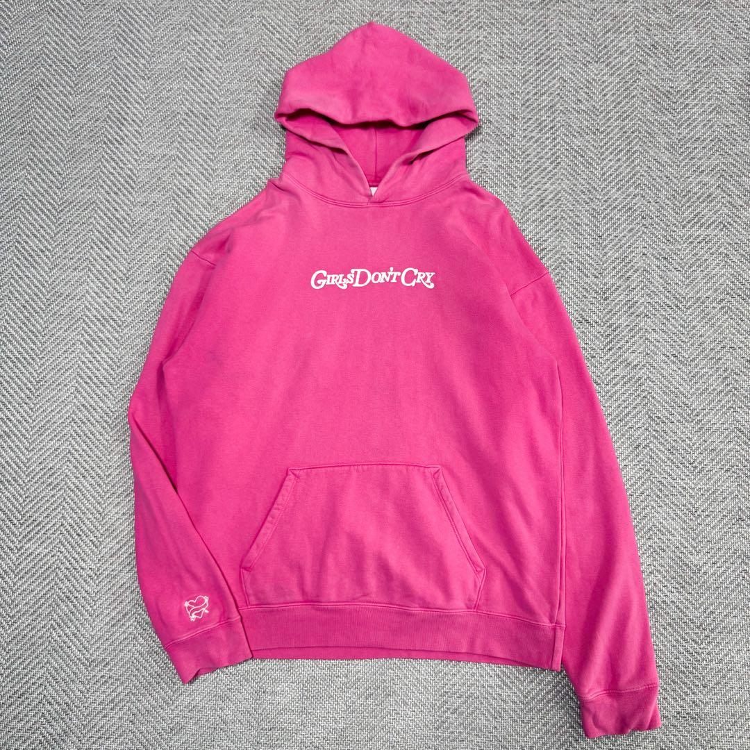 超希少 ガールズドントクライ エンジェル パーカー フーディ ピンク L