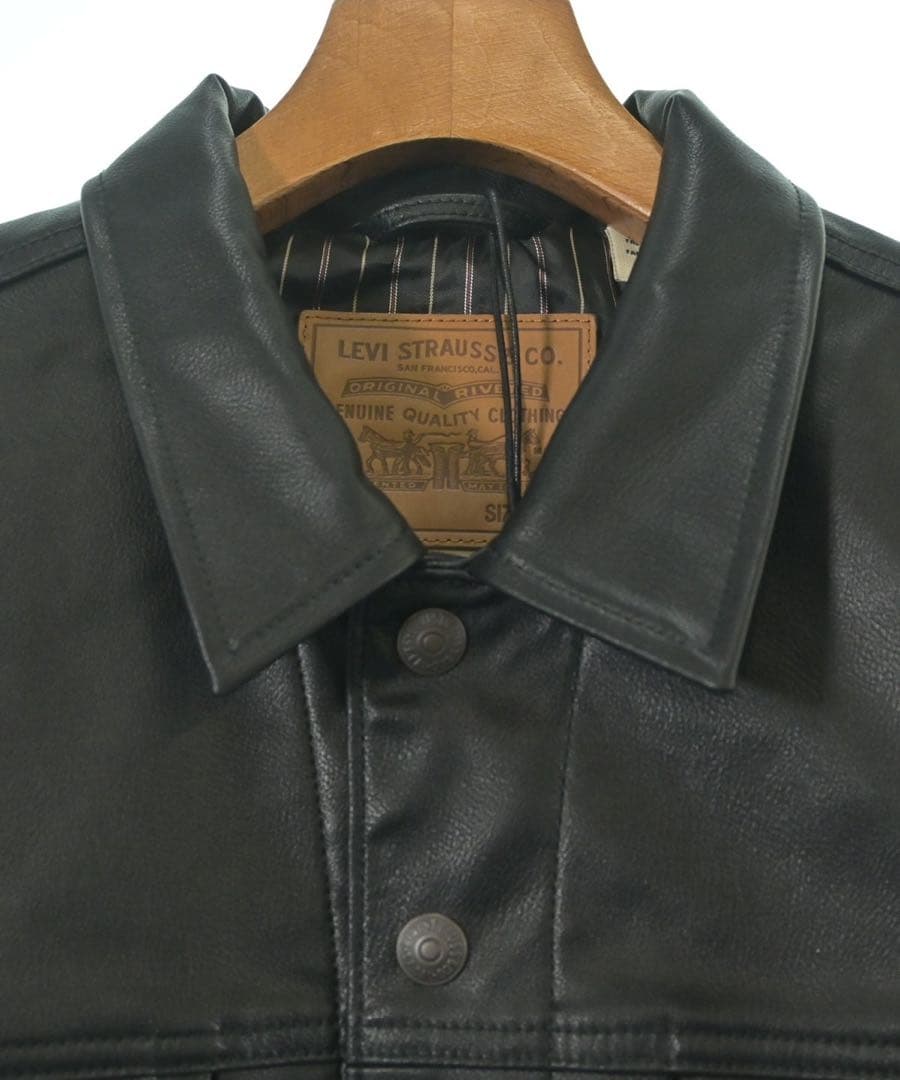 希少　未使用級 リーバイスプレミアム　レザートラッカージャケット