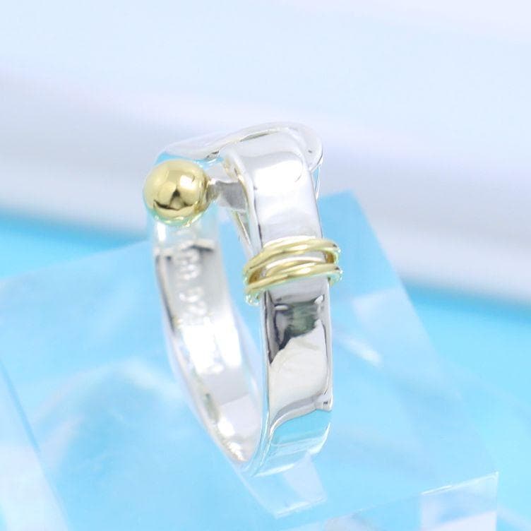 ティファニー　TIFFANY　14号　フック＆アイ リング　良品　128　縦