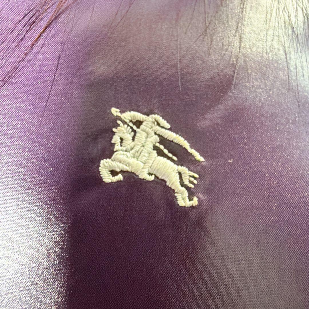 バーバリーブラックレーベル ダウンジャケット ファー ノバチェック 紺 Lサイズ