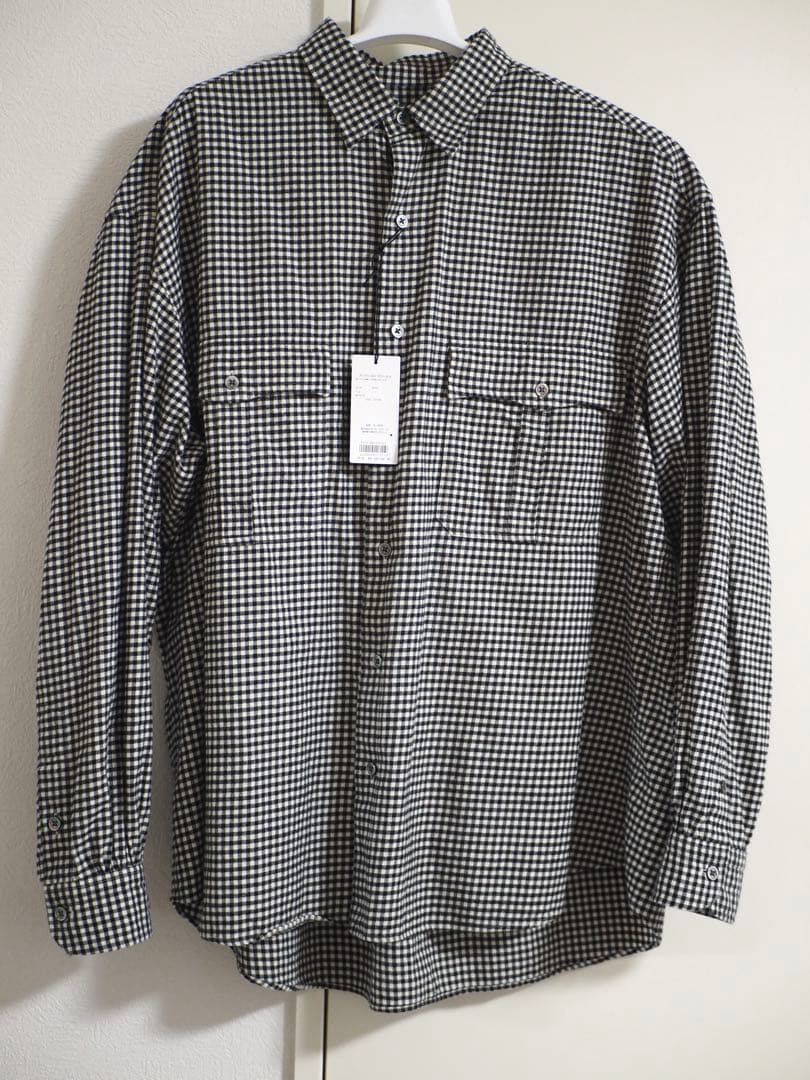 トップス ROLL UP FLANNEL GINGHAM CHECK SHIRT 24AW