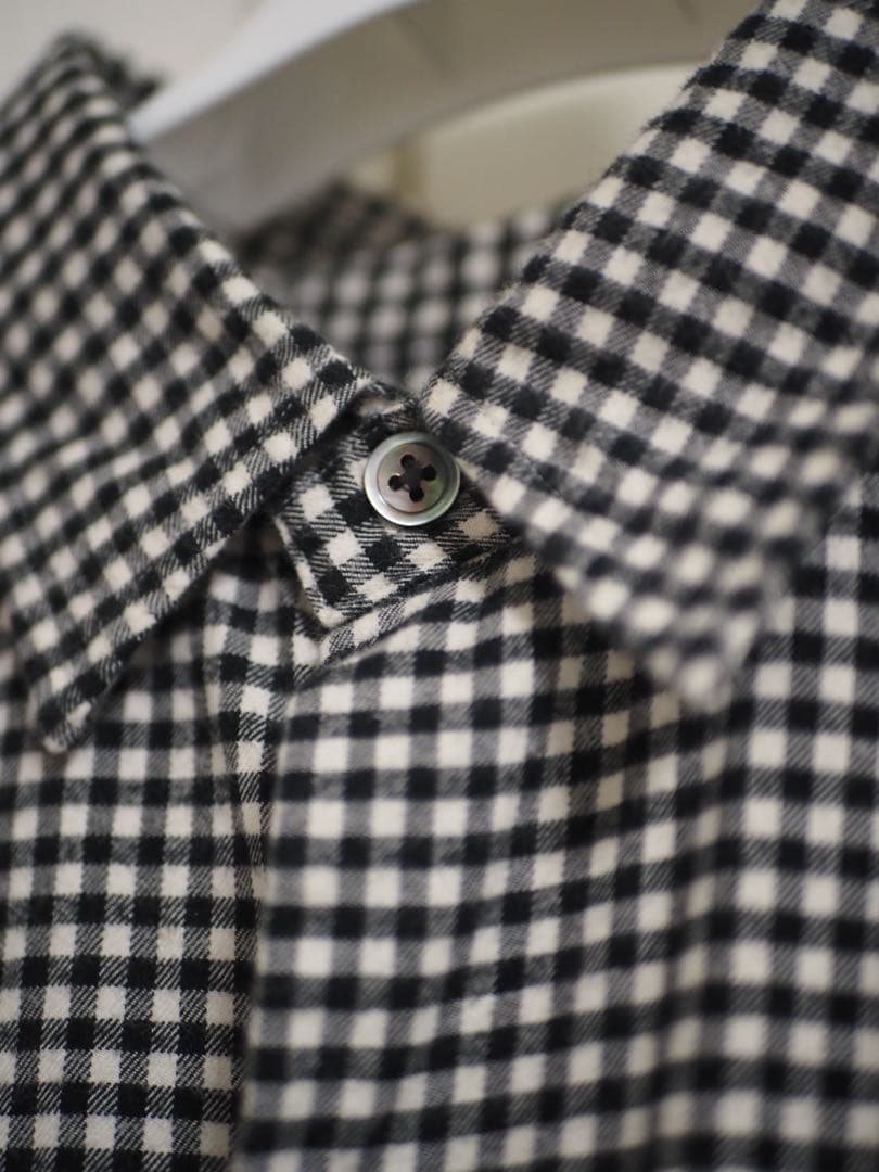 トップス ROLL UP FLANNEL GINGHAM CHECK SHIRT 24AW