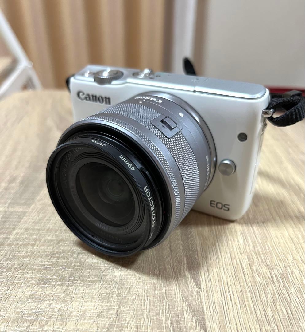 最終値引き/Canon EOS M10 ホワイト 15-45mmレンズ付き