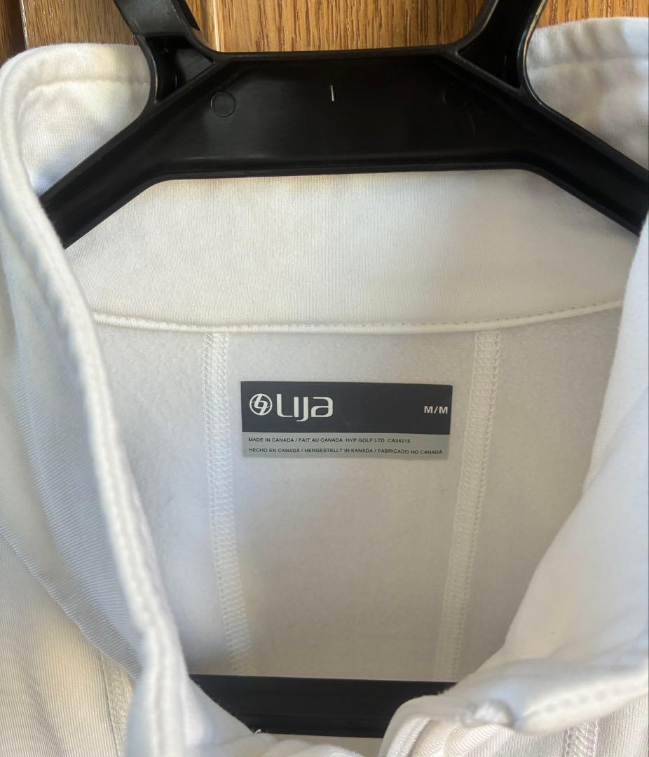Lija ホワイト ジップアップジャケット Lサイズ