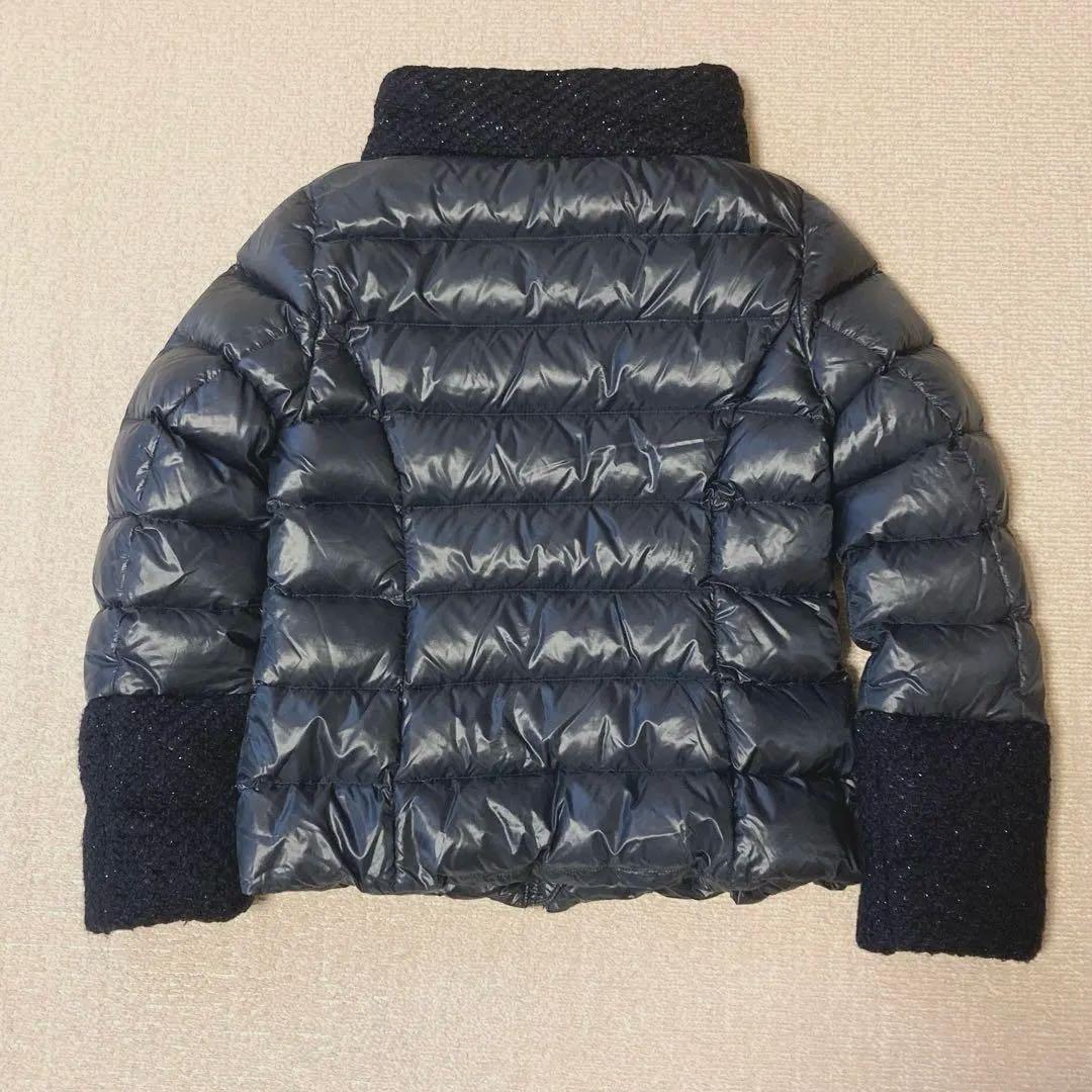 【最終価格】HERNO ヘルノ 軽量ダウンジャケット ネイビー ツイード袖 XS