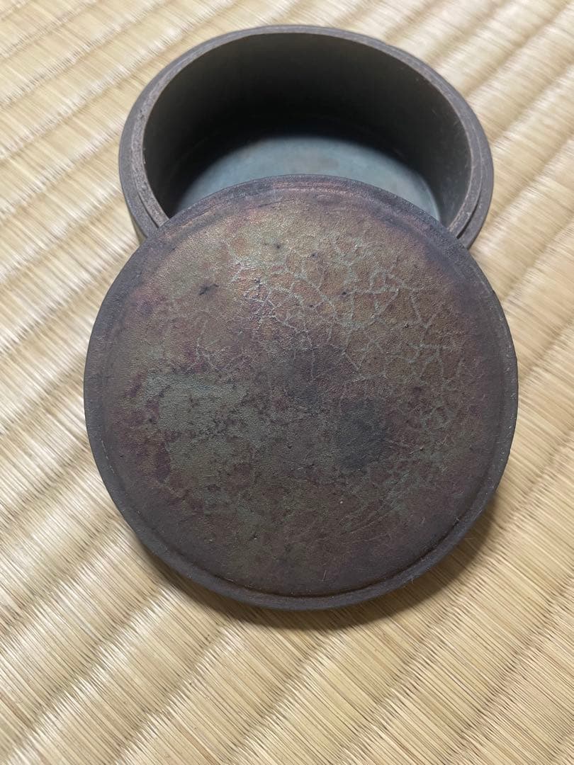 瀬川辰馬　蓋物　硫化銀彩　値下げ不可