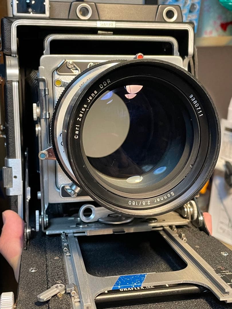改造品 sonnar 180mm f2.8 大判　レンズ　carl zeiss