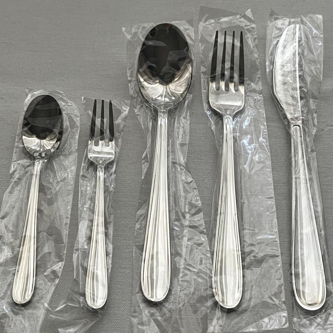 ラッキーウッド 18-10ステンレス 25本 ディナーカトラリー スプーン