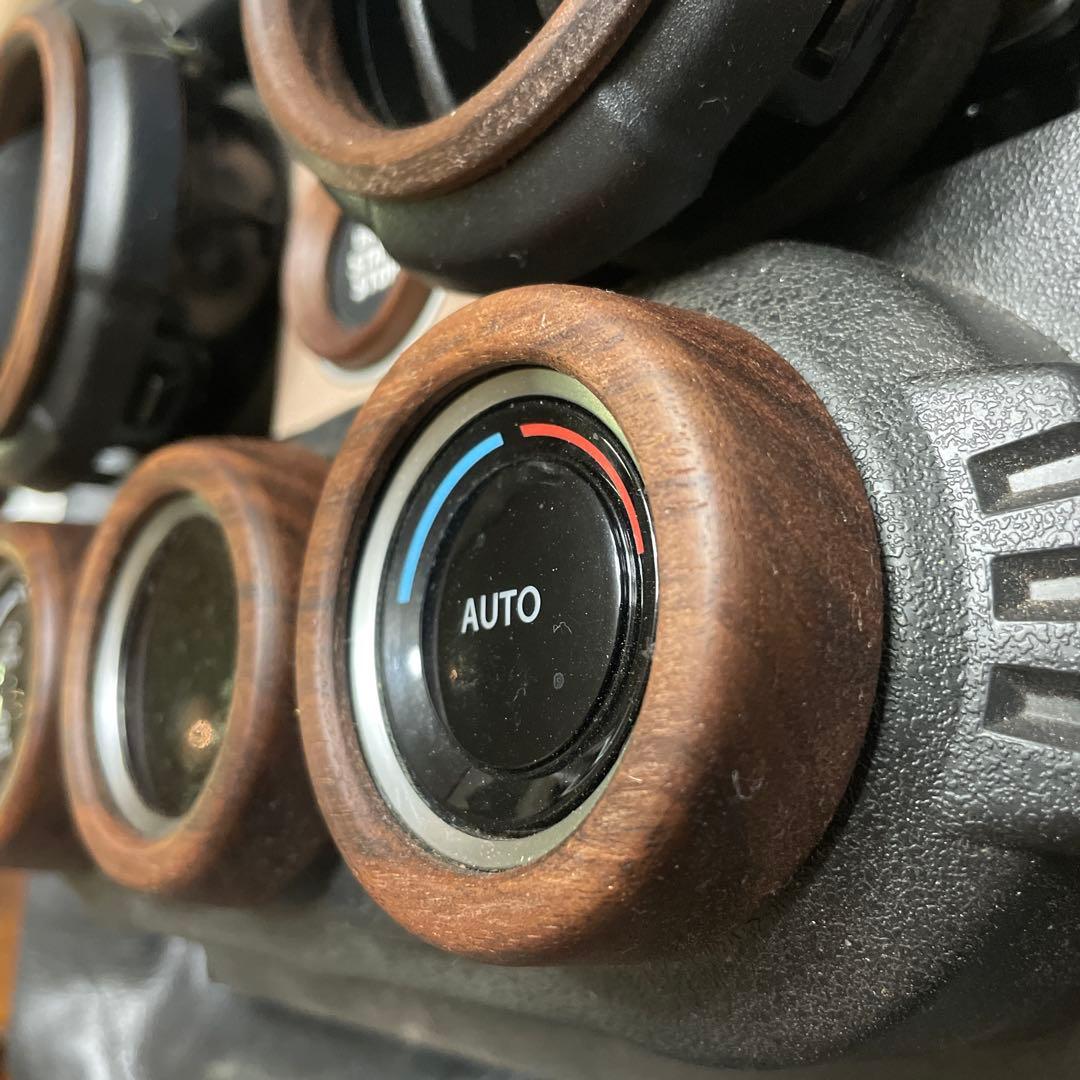 38RU✿shop様ウォルナット製エアコン,サイドルーバー,スタートボタンリング