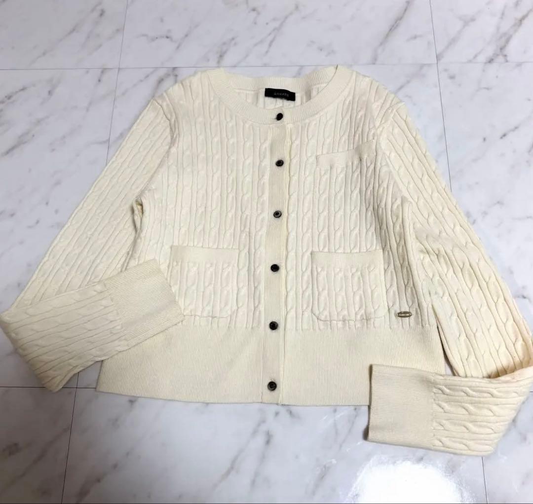 【美品】2024✨️完売品 アニュアンス リトル ケーブル ニット カーディガン