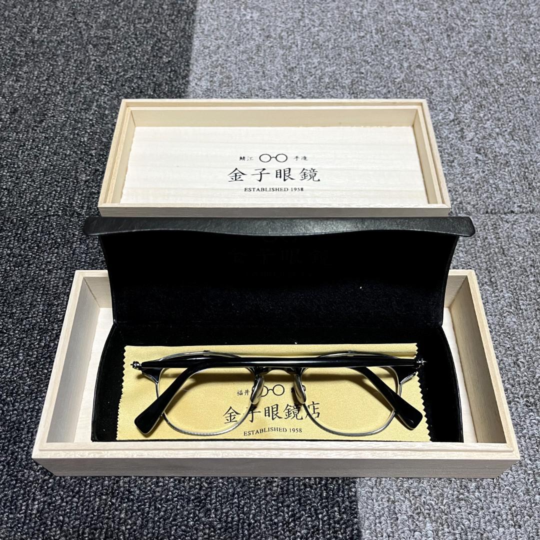 ★ 新品未使用 ★ 金子眼鏡　KM-74　BK　サーモント型　跳ね上げ式