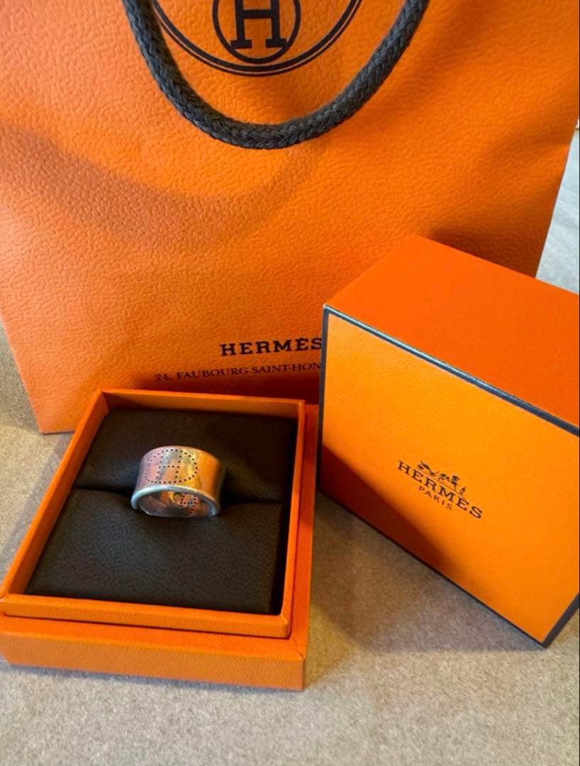 エルメス　エブリン　リング　10号　sv925