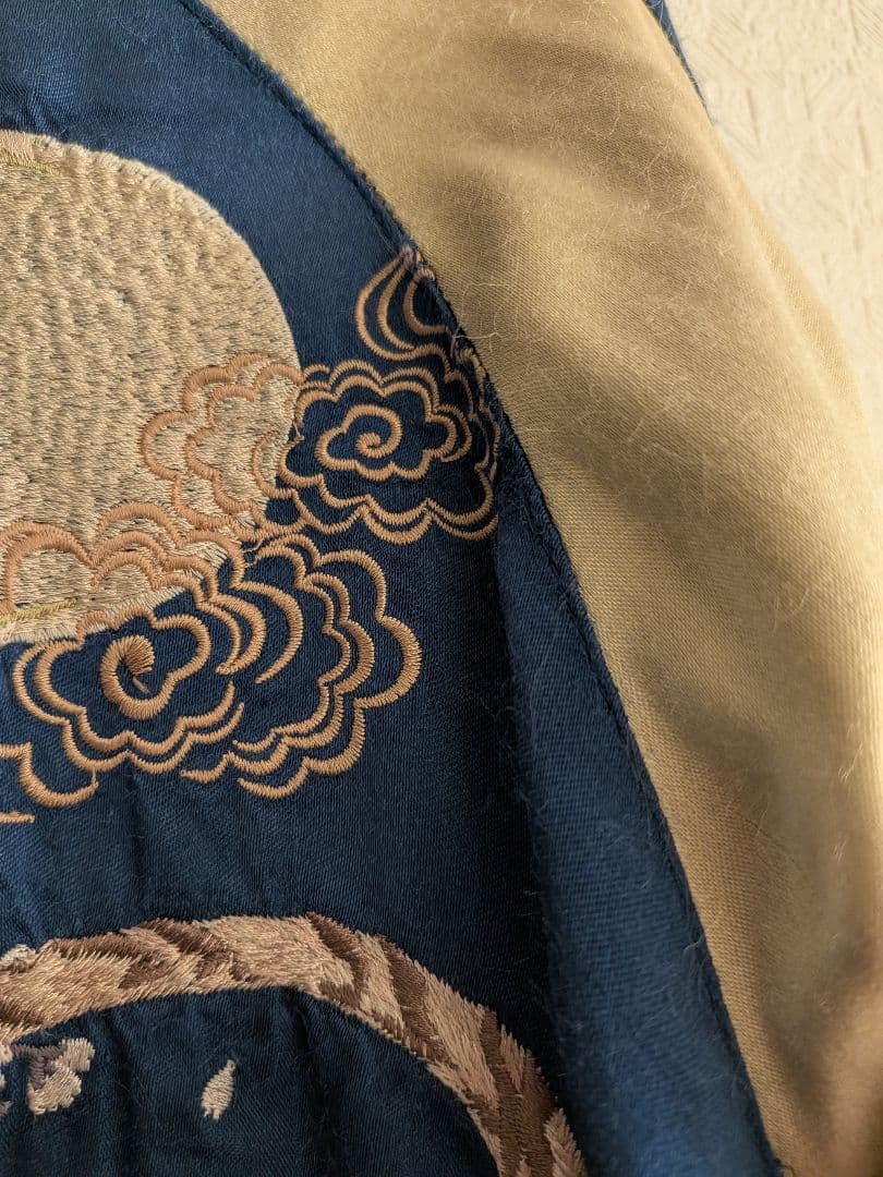 satori リバーシブルスカジャン 青 黒 白虎と鷹