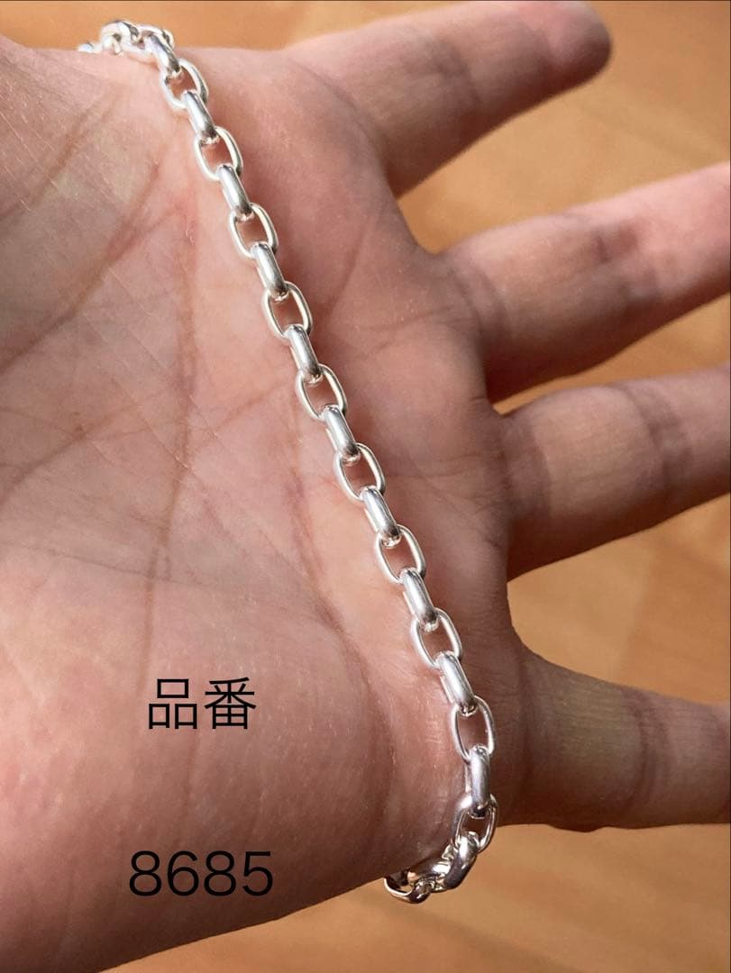 silver925ブレスレット長小豆