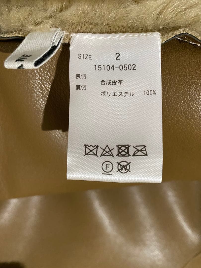 ジャケット・アウター CLANE VEGAN LEATHER BOA SHORT JACKET