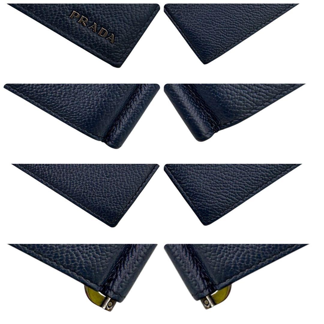 美品 プラダ ヴィッテロダイノ マネークリップ 財布 札入れ カード ICタグ